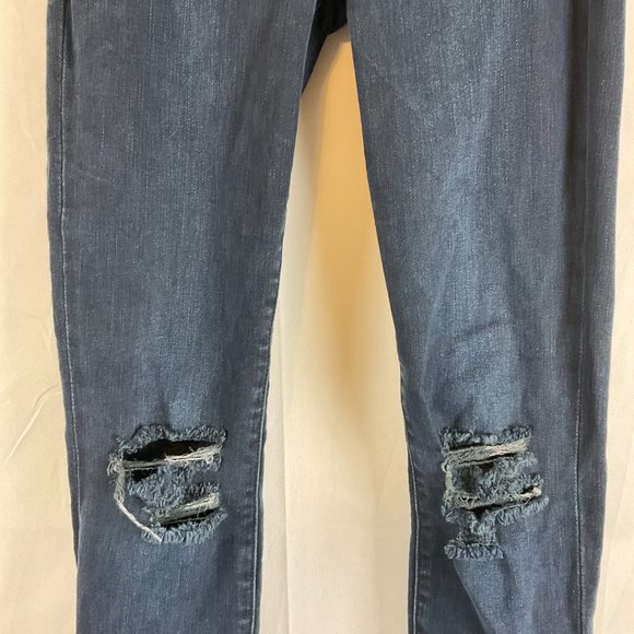 Frame Jeans 25 Le High Skinny Dark Blue Wash Distressed Destroyed - Picture 4 of 11
